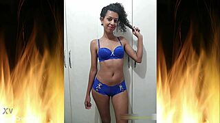 check out this cute brazilian housewife flashing her big ass in lingerie