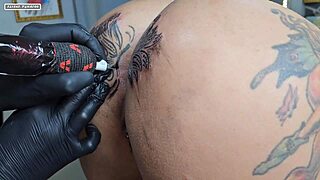 Huge Black Cock Creampies Curly Milf's Massive Pussy Lips And Tits