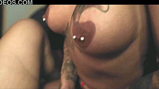 Tattooed Bisexual Girls Oil Up For BBC Strapon Pussy Lick