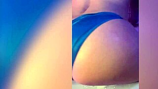 sunny lane teases big tits pussy and ass with dildo in steamy poolside lingerie tub solo