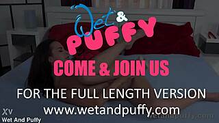 Freya Dee tests toys on her huge pussy lips up close