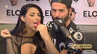 Hotwife Rainha Gives SLOPPY Blowjob To Podcast Host