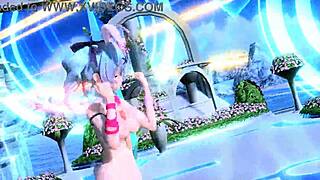 hatsune miku rabbit costume reveals huge tits and ass