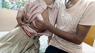 desi schoolgirl gets fucked doggystyle by black cock