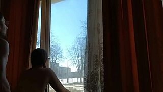 helga bosk bareback squirts by window people walk right past!!