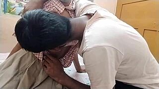 desi schoolgirl gets fucked doggystyle by black cock