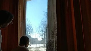 helga bosk bareback squirts by window people walk right past!!