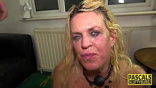 hey wanna see this bound gagged busty milf deepthroat choke on cock for facial?