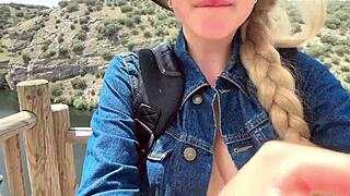 cute natural girl wanders garden horny thinking of stepdad's touch