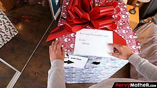 naughty milf turns herself into a glory hole surprise ready for stepson's deepthroat blowjob