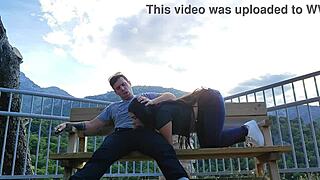 latina teen sucks stranger's cock on wild mountain hike