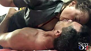 full pov fuck with white milf in green leather pants red satin heels doggy ass lick blowjob spanking