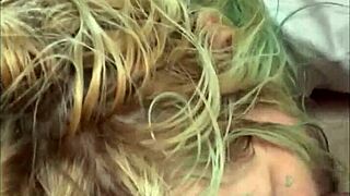 Heart pounding as streetwalker in wet t-shirt sucks cock deep in backseat swallows every drop after cum