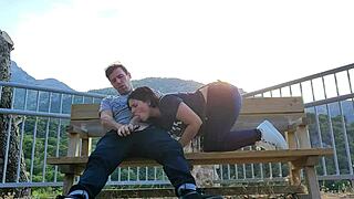 latina teen sucks stranger's cock on wild mountain hike