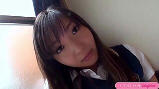 Haruka Ohsawa Uniform Slut Slams Cock Doggystyle Deepthroat