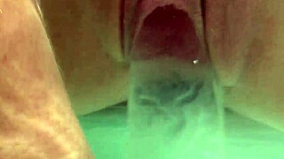 Blonde teen gets UNDERWATER CREAMPIE then DILDO in shaved PUSSY outdoors