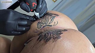 Huge Black Cock Creampies Curly Milf's Massive Pussy Lips And Tits