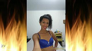 check out this cute brazilian housewife flashing her big ass in lingerie