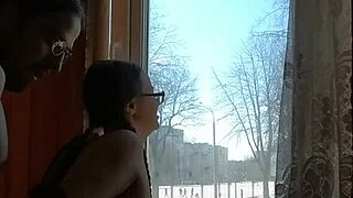 helga bosk bareback squirts by window people walk right past!!
