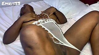 Lost in Creamy Ebony Pussy Riding Massive African BBC