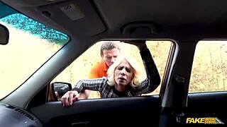 i ride that huge cock in fake driving school, my big boobs bounce wild