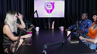 swingers spot couple through sheer lingerie at home party