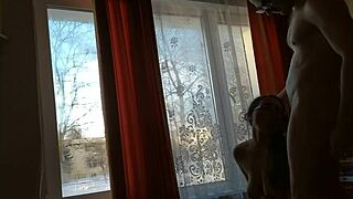 helga bosk bareback squirts by window people walk right past!!
