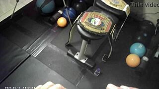 Behind scenes glasses brunette bj and pussy fuck wrestling shoot 📹😘