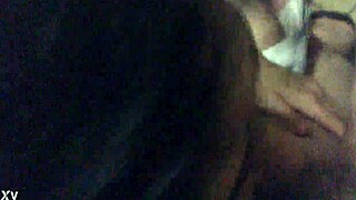 madura savors licking my throbbing cock and balls close up