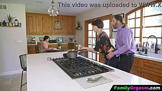 Old man barebacks daring stepdaughter while wife cooks spaghetti