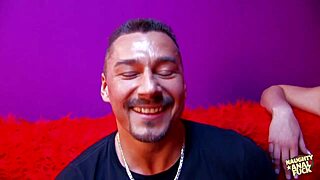 Milf Brunette Deepthroats Beefy Guy's Balls-Deep Rough Doggystyle!