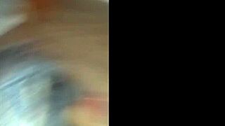 Ebony bitch deepthroats amateur cock hungrily