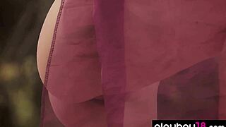 Demi fray strips outdoors rips clothes shows juicy pussy 🔥😍