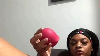 watch me spread my hairy black pussy clit wide for deep dildo fingering and vibes