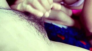 ever wonder how my boyfriend creampies my hairy wet pussy after riding hard