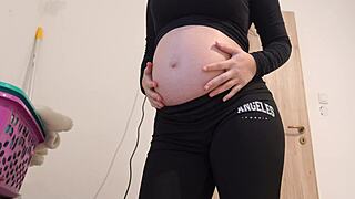 indian pregnant stepsis masturbates cameltoe pussy sits big ass