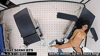 Jasmine's thighs shake as cum blasts her in nurse play