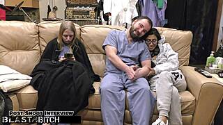 Jasmine's thighs shake as cum blasts her in nurse play