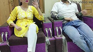 Real student tempts tuition teacher into bent over doggystyle creampie sex with dirty Hindi talk