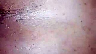 skinny tall black oiled babe with big natural tits spreads ass for rextipy and melina