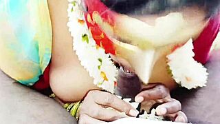 indian saree housewife cheats blows husbands father dirty telugu talk