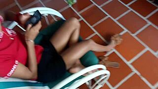 skinny latina with perky tits gives me her deepest throat ever