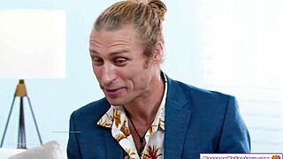 Couple Tricks Daughter-In-Law Into Oiled Nuru Massage Threesome With Big Cocks!