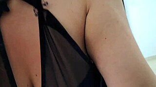 Stepsis dances erotically then sucks big cock in homemade tease