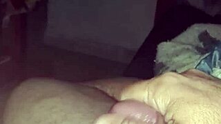 Mature guy strokes cock hard before massive creampie cum explosion solo