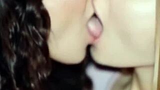 katherine and megan kiss passionately
