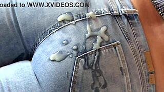 damn stepmom's ass takes that great cumshot jeans still on two cameras catch it all 🍑💦📹