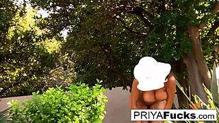 SEXY INDIAN MILF PRIYA RAI'S HOT SOLO FUN IN THE SUN!