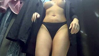 whoa russian milf big boobs nipples out changing in dressing room 🔥🍒