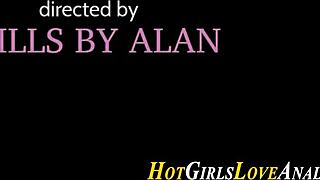 Anal newbie lesbians kiss and toy each other's asses first time